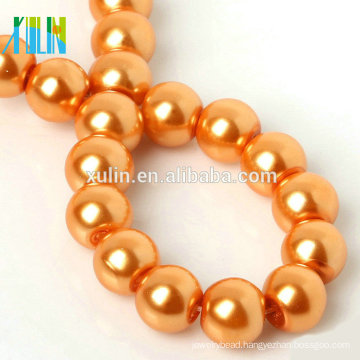 wholesale 3-16mm round orange pearl necklace glass beads
          XULIN Charm Glass Pearl Necklace Fashion Jewelry Pearl Beads     
       